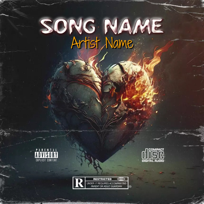 heart Album Cover music art trap mixtape rap | PosterMyWall