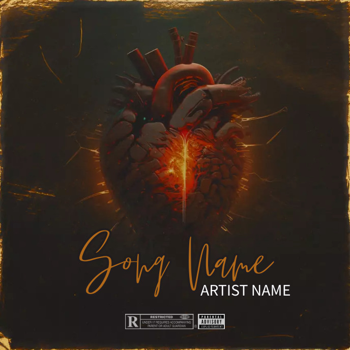 heart Album Cover music art trap mixtape rap | PosterMyWall