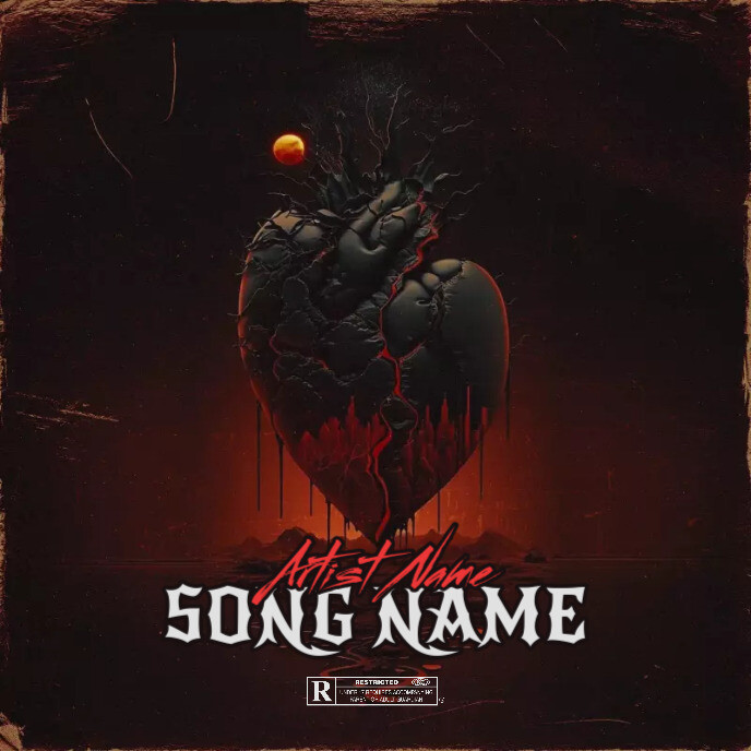 Copy of heart Album Cover music art trap mixtape rap | PosterMyWall