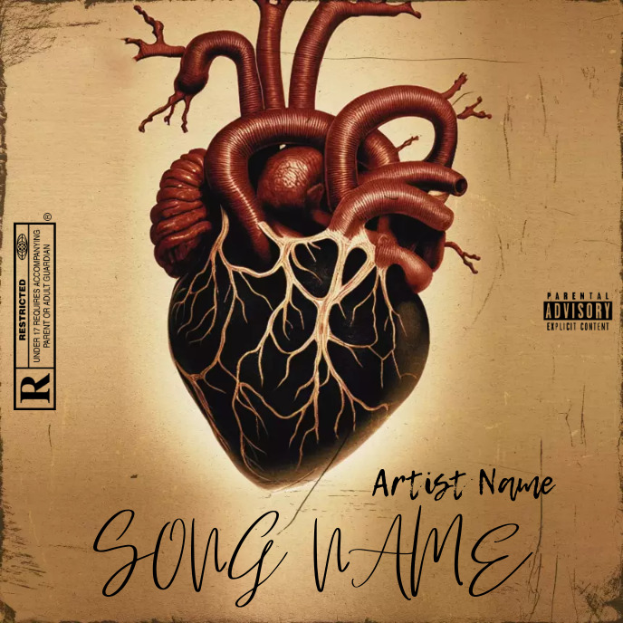 heart Album Cover music art trap mixtape rap Template | PosterMyWall