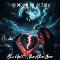 heart alone broken Instagram Post template