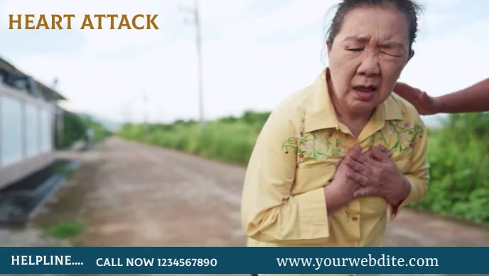 Heart attack YouTube Thumbnail template