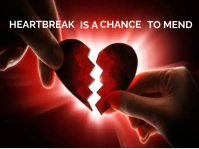 Heart break motivational quote Rótulo de jardín template