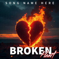 Heart Broken Album Cover template