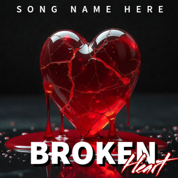 Heart Broken Album Cover template