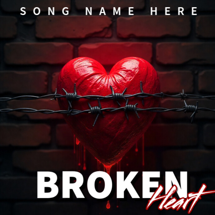 Heart Broken Album Cover template
