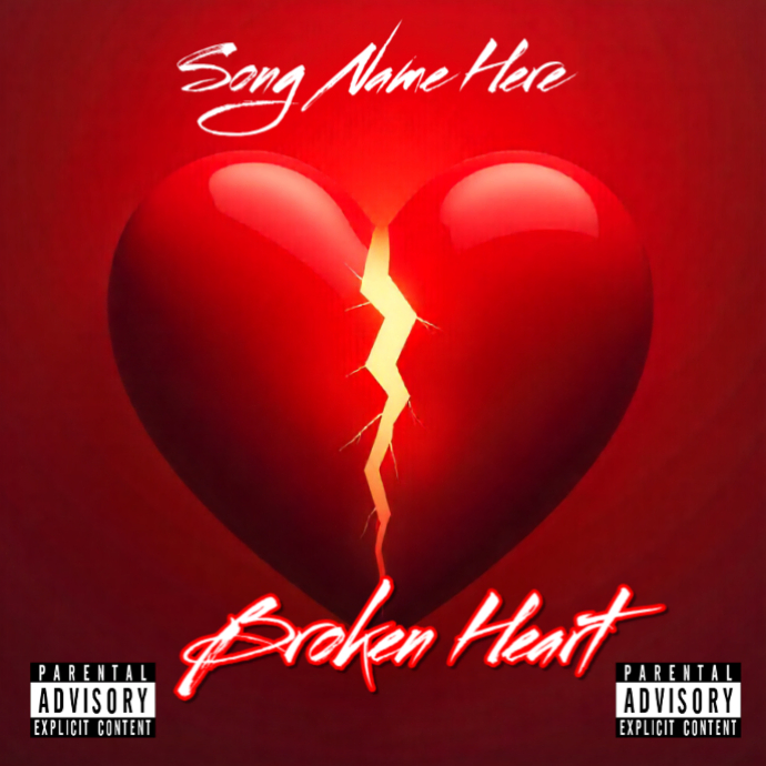 Heart Broken Album Cover template