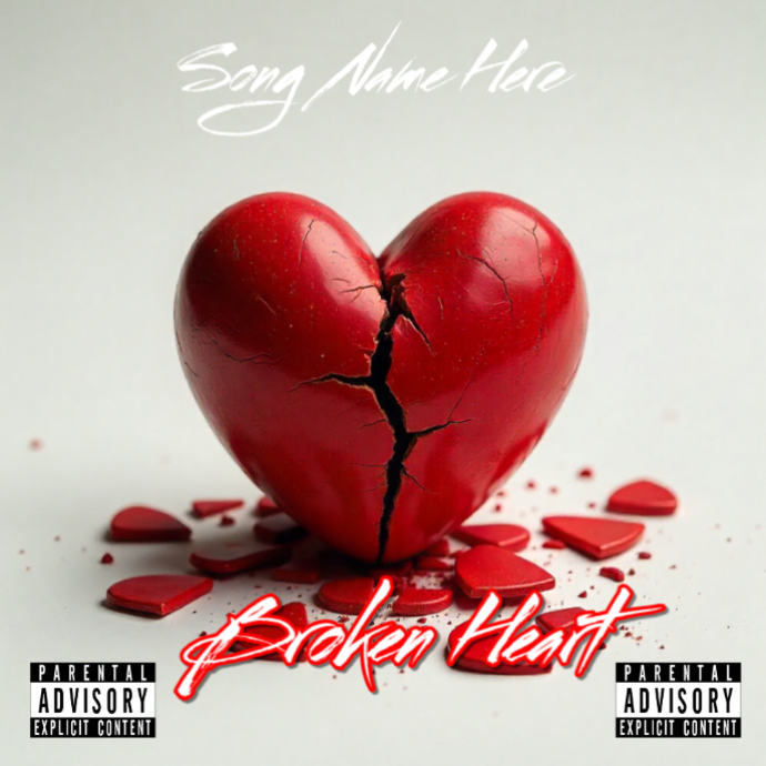 Heart Broken Album Cover template
