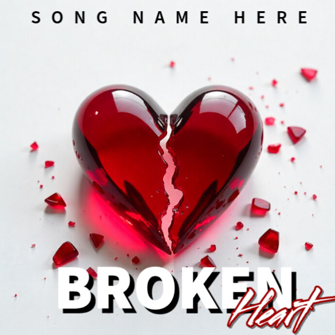 Heart Broken Album Cover template