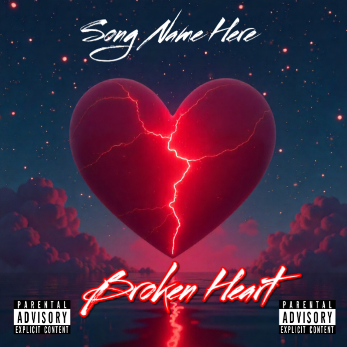 Heart Broken Album Cover template