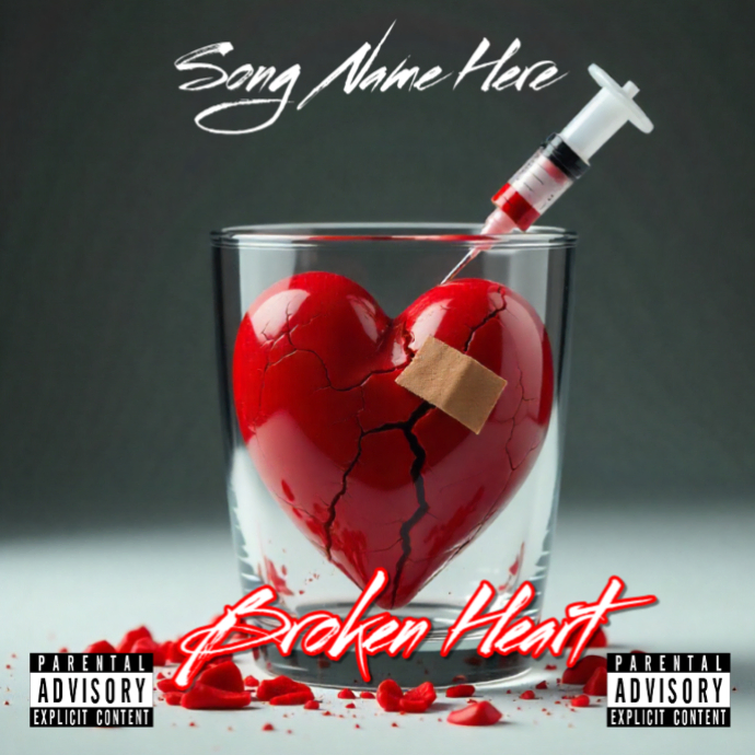 Heart Broken Album Cover template