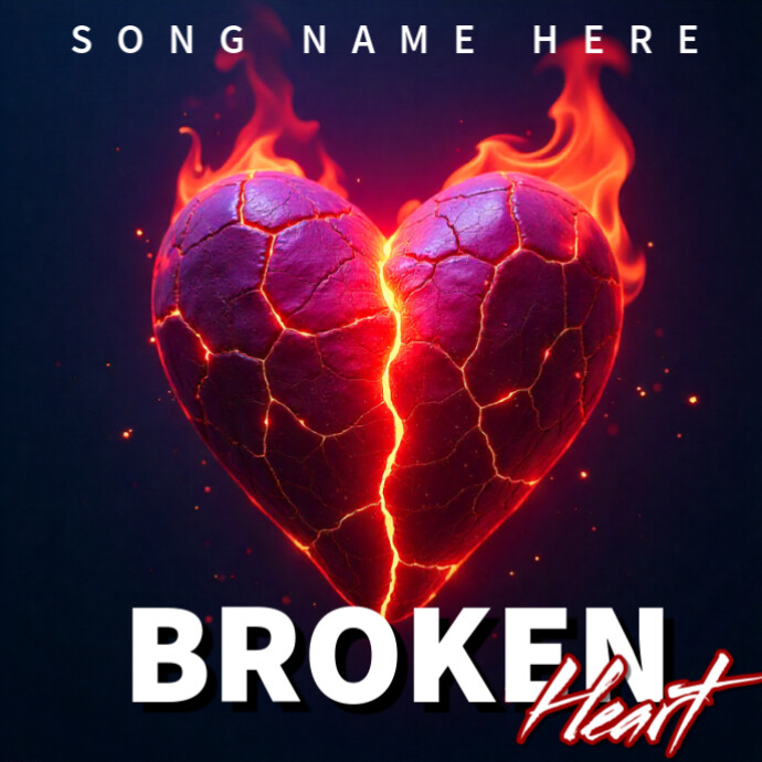 Heart Broken Album Cover template