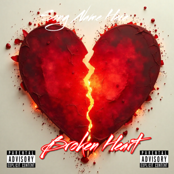 Heart Broken Album Cover template