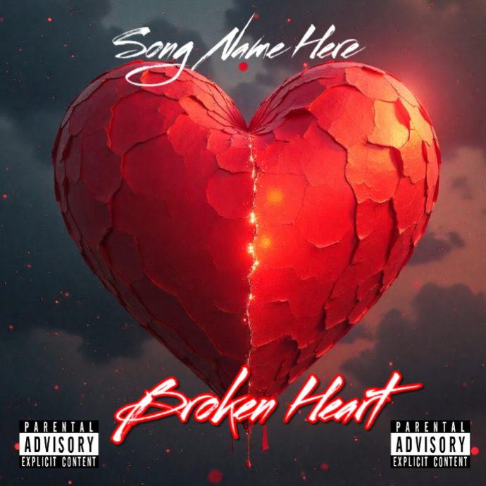 Heart Broken Album Cover template