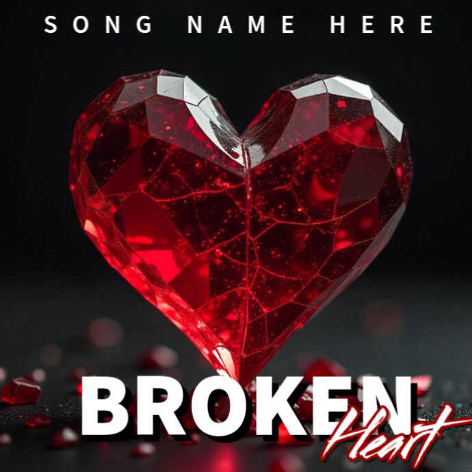 Heart Broken Album Cover template