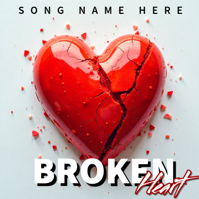 Heart Broken Album Cover template