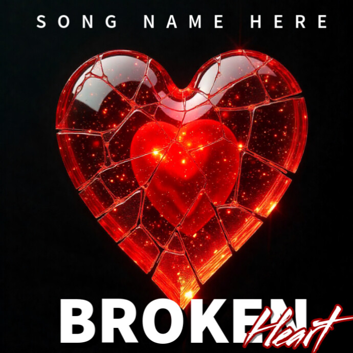 Heart Broken Album Cover template