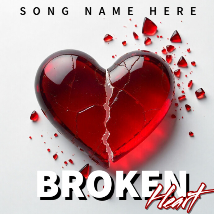 Heart Broken Album Cover template