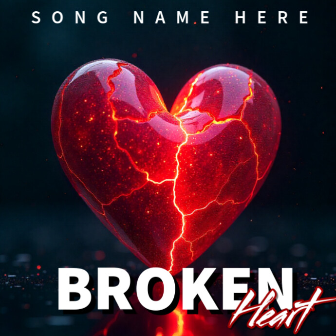 Heart Broken Album Cover template
