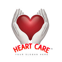 Heart care logo template