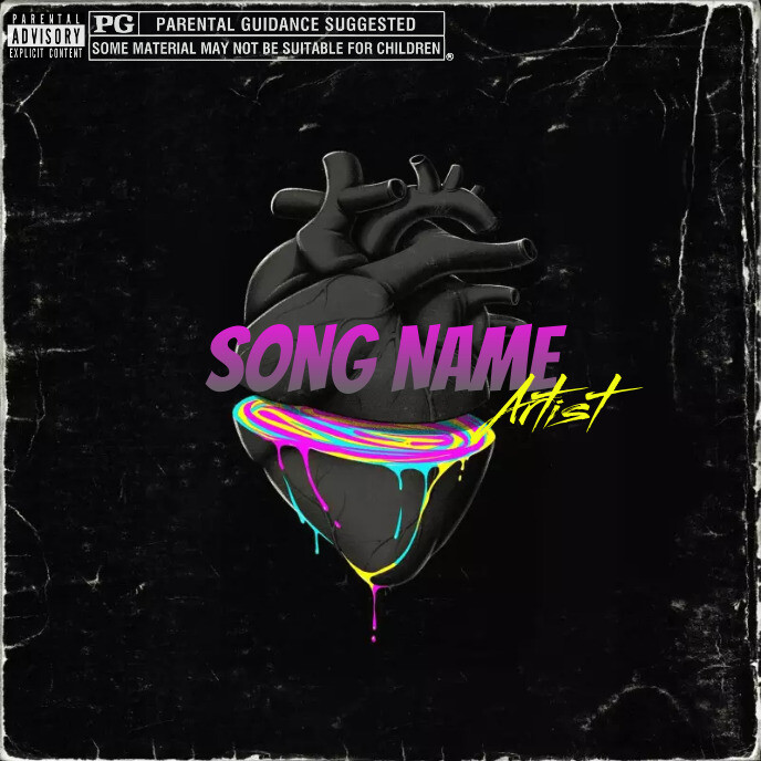 Heart Cover Album music art trap mixtape rap Template | PosterMyWall