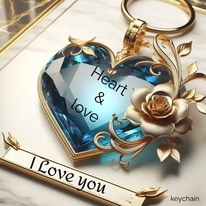Copy of Heart crystal keychain | PosterMyWall