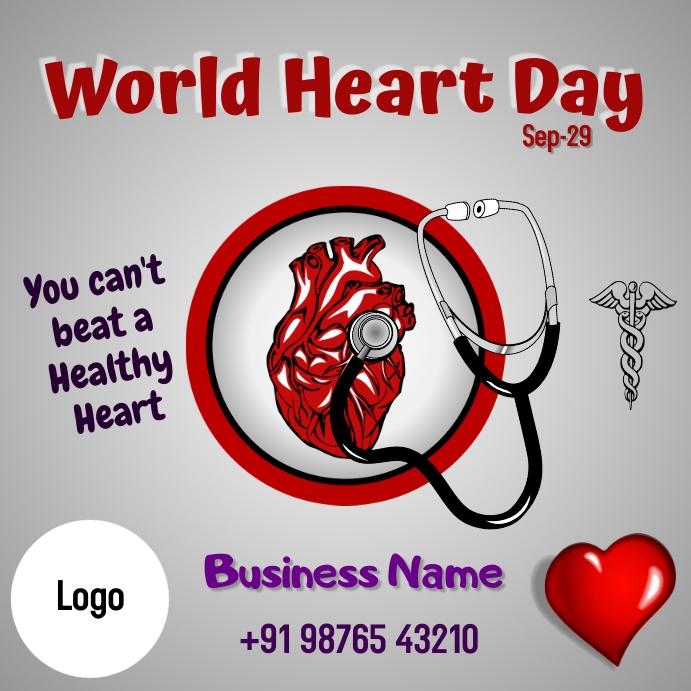 Heart Day Template | PosterMyWall