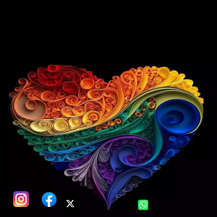Heart Message Instagram template