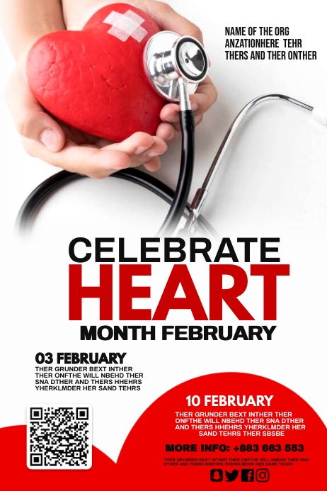 heart month Template | PosterMyWall