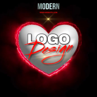 Heart Shape Logo Design Template