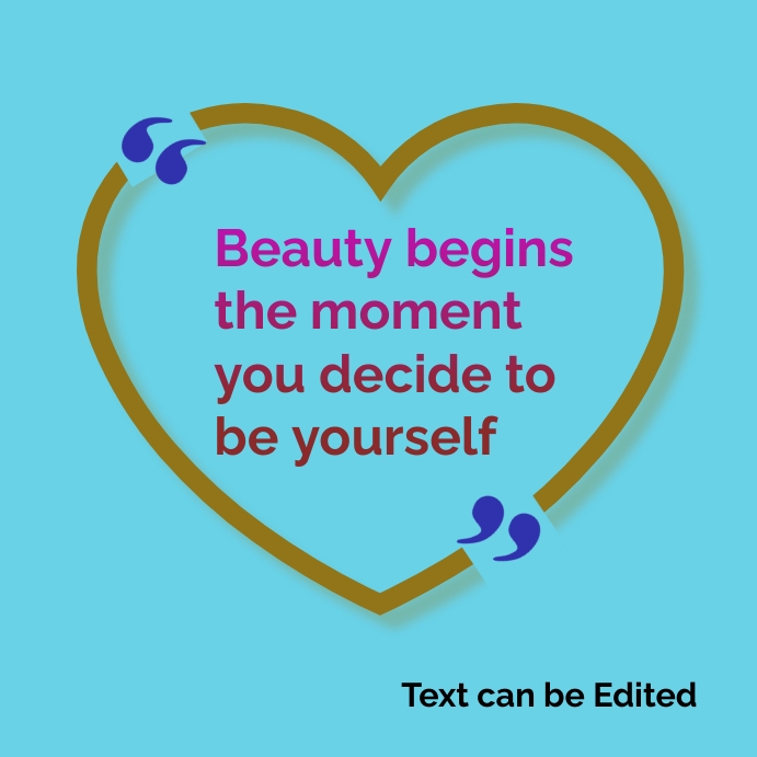 Heart Shape Quote Template PosterMyWall