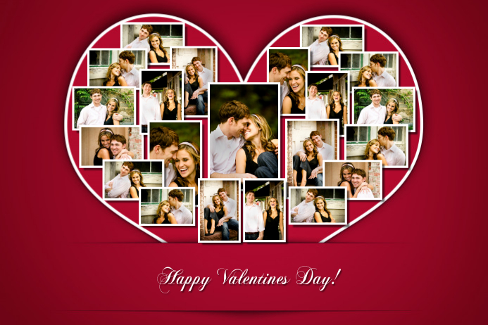 Heart Shaped Collage Template Postermywall