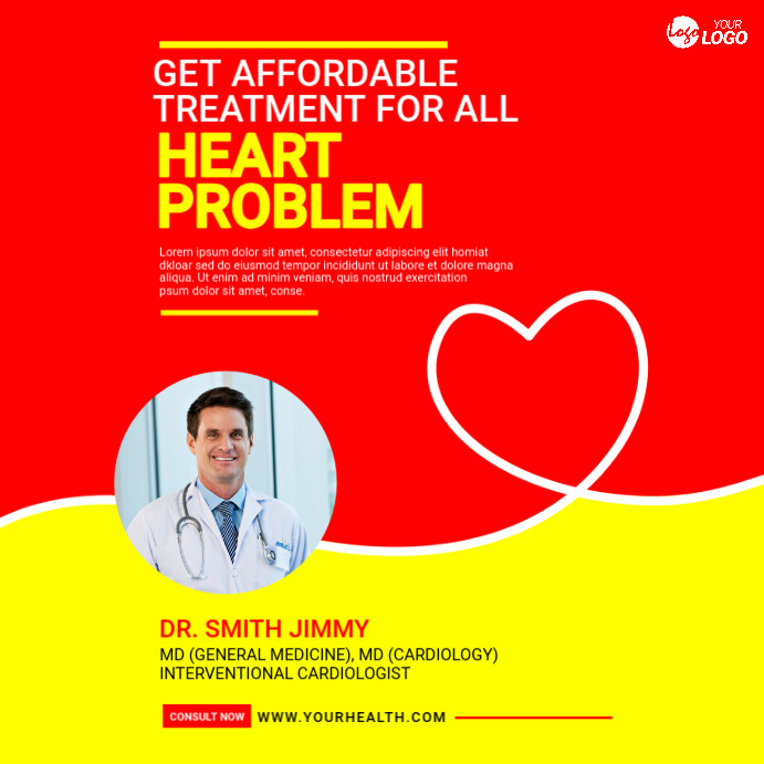 Cardiologist Ad Plantilla de Heart Specialist Doctor Appointment Ad | PosterMyWall