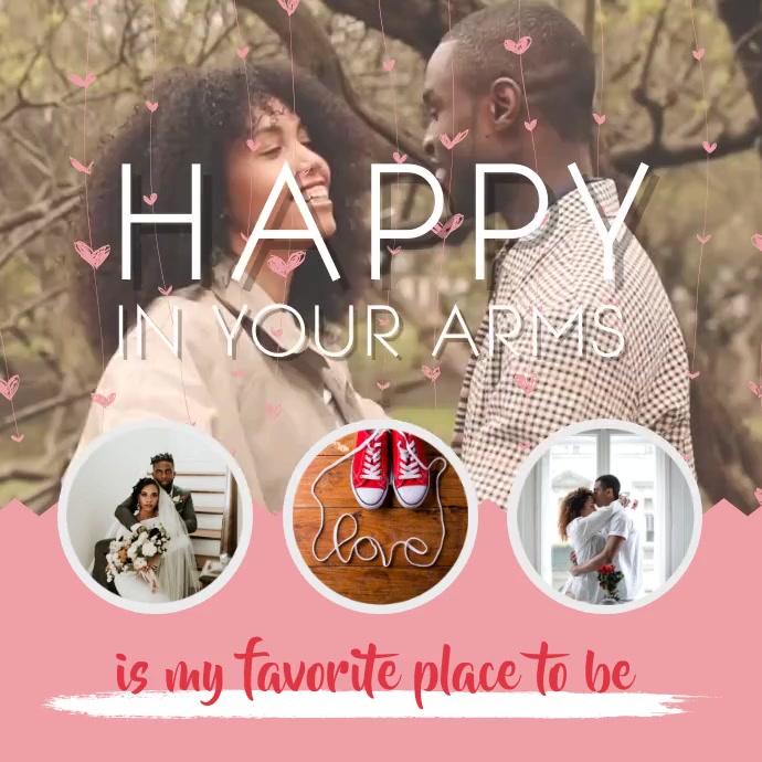 Heart Themed Romantic Collage Square Video