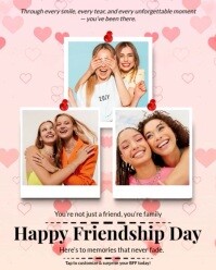 Heartfelt Friendship Day Collage Template for Best Friends Instagram Portrait