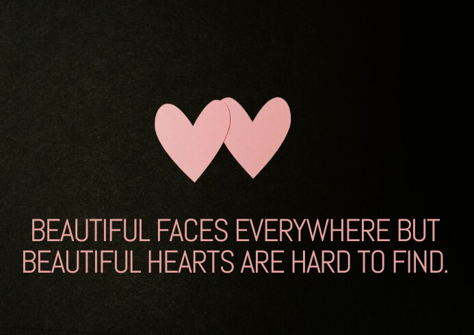 HEARTS AND FACES QUOTE TEMPLATE | PosterMyWall