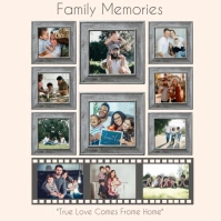 Heartwarming Family Collage Photo Template Instagram Post