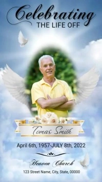 Heaven Funeral template Instagram Story