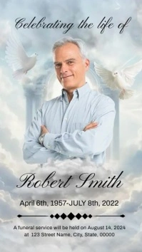 Heaven Funeral template Instagram Story