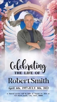 Heaven Funeral template Instagram Story