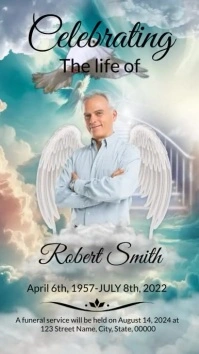 Heaven Funeral template Instagram Story