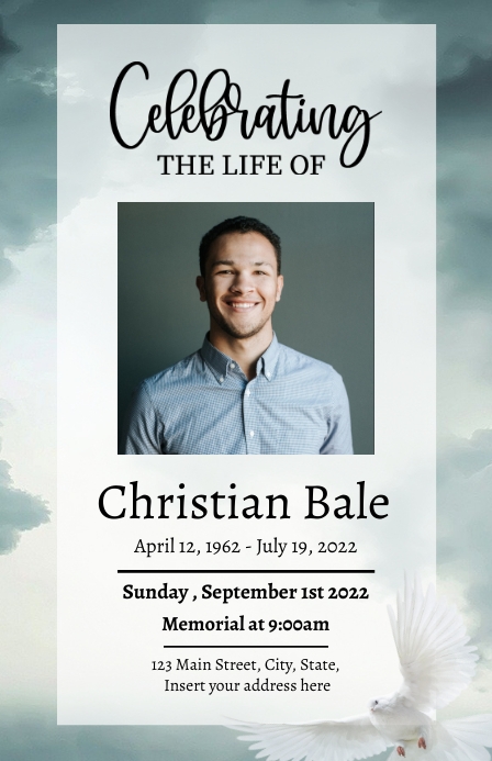Heaven Sky Funeral Program Template PosterMyWall