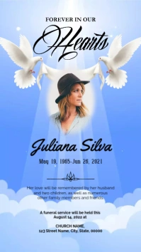 Heavenly Dove Funeral Digital Display Umbukiso Wedijithali (9:16) template