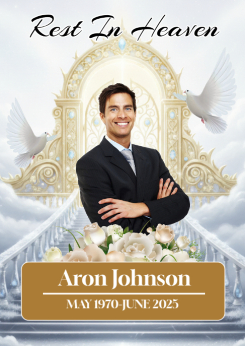 Heavenly Funeral Program Invitation Card Template | PosterMyWall