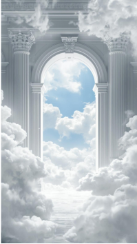 Heavenly Gates Above the Clouds Instagram Story template