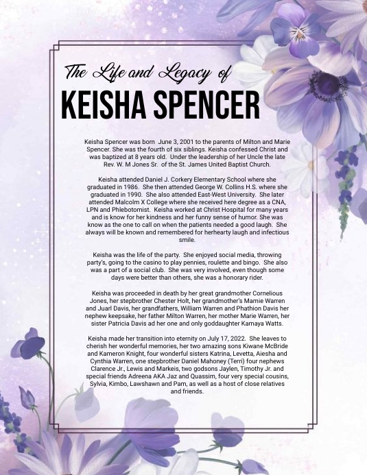 Heavenly Purple Sky Funeral Program Biography Template PosterMyWall Heavenly Purple Sky Funeral Program Biography Template PosterMyWall