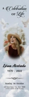 Heavenly Sky Funeral Bookmark Half Page Legal template