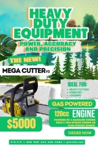 Heavy Duty Equipment Poster template