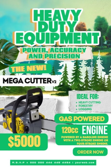 Heavy Duty Equipment Poster Template | PosterMyWall