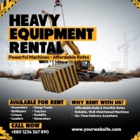 Heavy Equipment Rental Instagram na Post template
